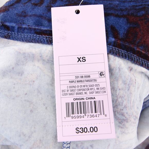 Wild Fable Dress Blue Purple Velvet Long Sleeve Ruched Square Neck Mini Size XS - Picture 7 of 10